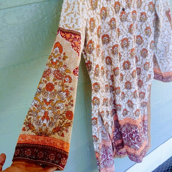 Boho Hippie Yogi India Buddhist SET Tunic/Pants - Picture 4 of 8